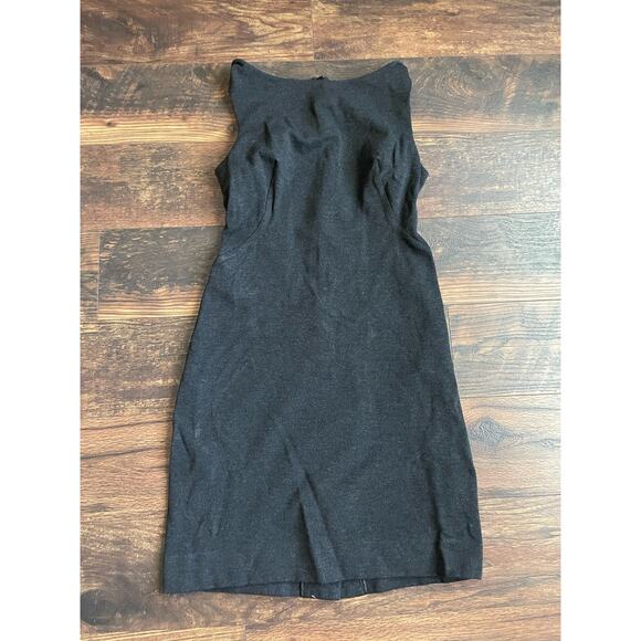 MM LaFleur Lydia Dress Mini Fitted Sleeveless Knit Gray Twist Strap Stretch 8 - Picture 3 of 13